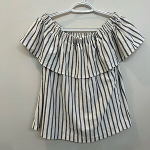 Banana Republic Factory Woman’s Striped Off Shoulder Top Size S
